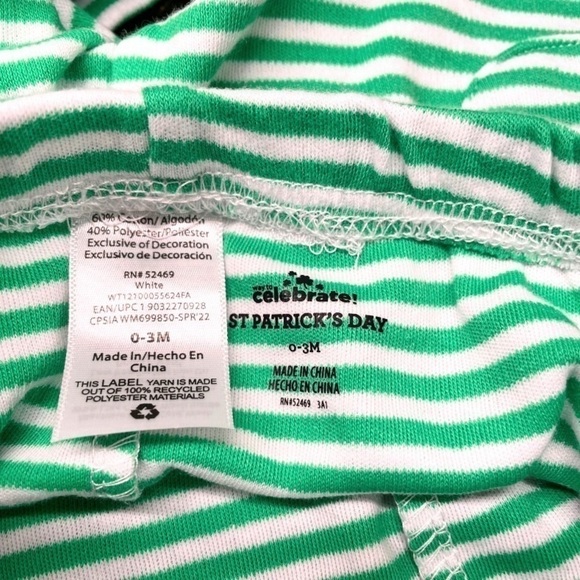 Way to Celebrate NWT Unisex Born to Charm St Patrick’s Day Outfit Size 0-3 Mos - Picture 11 of 15